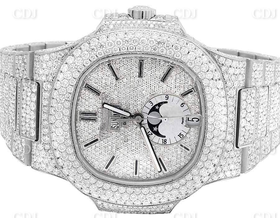 Iced Out Natural Diamond Watch For Men Custom Hip Hop Watch Wholesale Luxury Jewelry Diamond Wrist Watch  customdiamjewel   