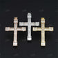 Hip Hop Iced Out Baguette Diamond Cross Pendant  customdiamjewel   