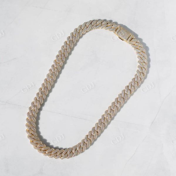 12mm Diamond Miami Cuban Link Necklace  customdiamjewel   