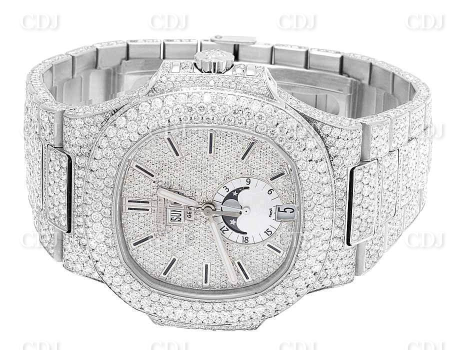 Iced Out Natural Diamond Watch For Men Custom Hip Hop Watch Wholesale Luxury Jewelry Diamond Wrist Watch  customdiamjewel   