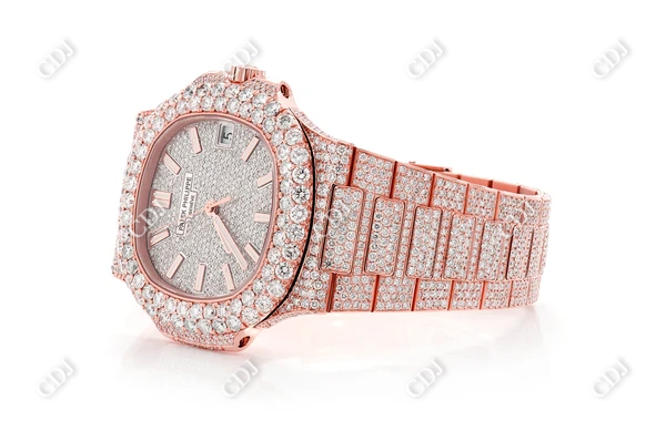 Patek Phillippe Moissanite Watch  customdiamjewel   