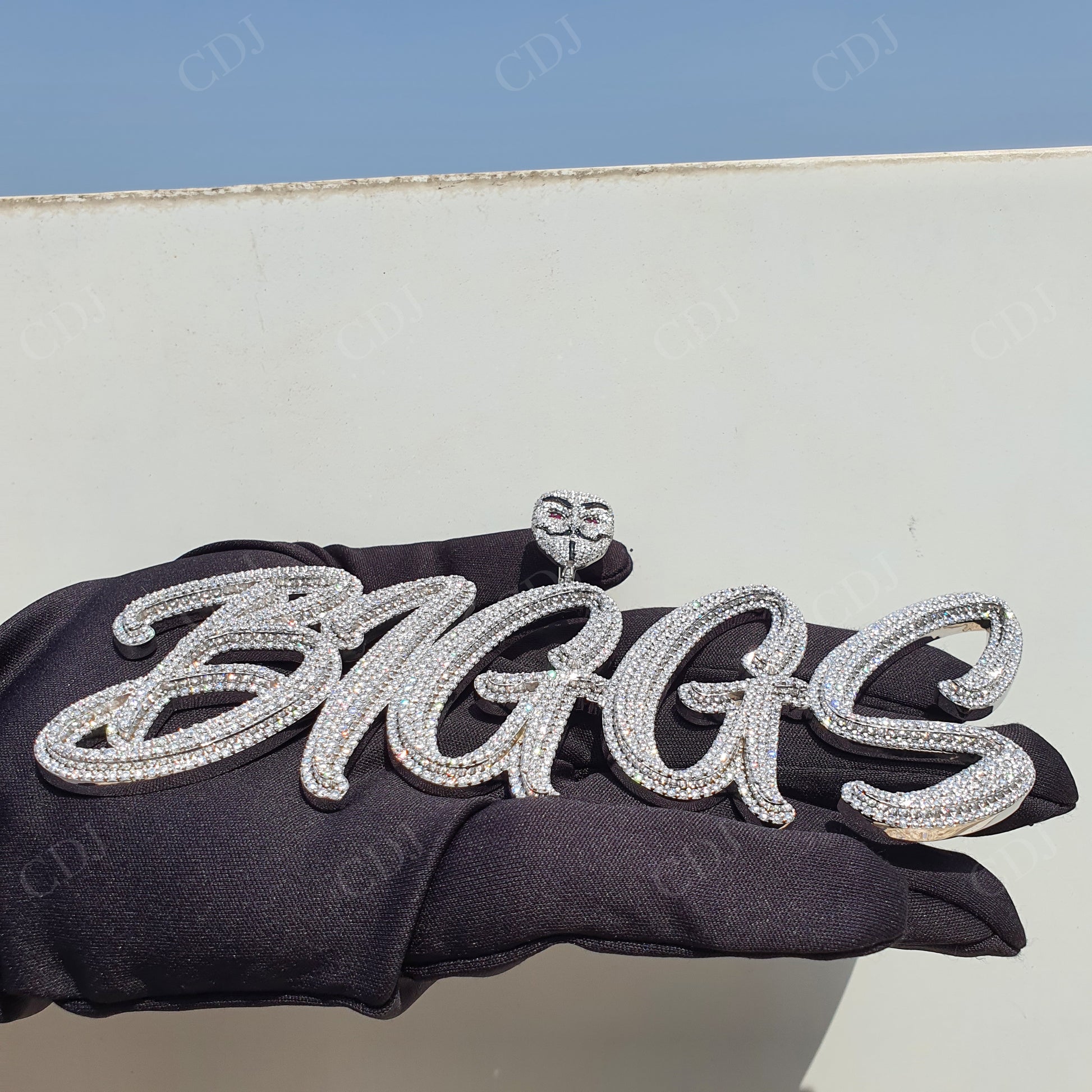 "BIGGS" Name iced out Moissanite 925 Silver Pendant hip hop jewelry customdiamjewel