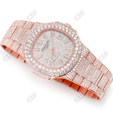 Patek Phillippe Moissanite Watch  customdiamjewel   