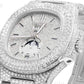 Lab Grown Diamond Patek Philippe Pave Set Watch Stainless Steel Watch Manufacturing In India 34.65 CTW (Approx)  customdiamjewel   