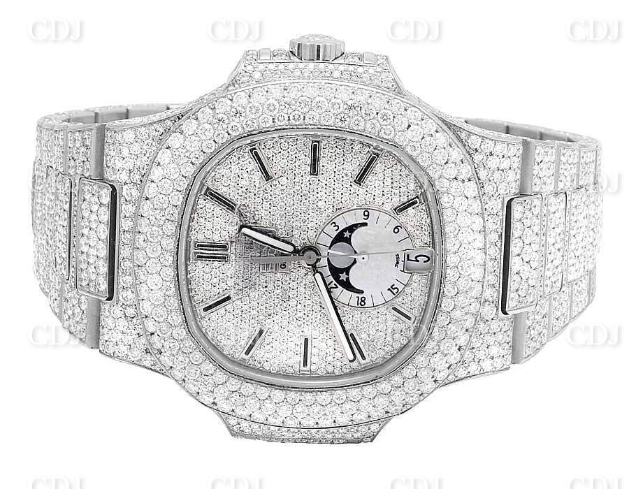 Lab Grown Diamond Patek Philippe Pave Set Watch Stainless Steel Watch Manufacturing In India 34.65 CTW (Approx)  customdiamjewel   