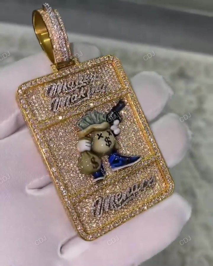 Hip Hop Full Yellow Customized Money Pendant hip hop jewelry CustomDiamJewel   