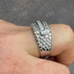 Sterling Silver Iced Out Hip Hop Ring  customdiamjewel   