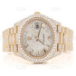 19.49CTW Yellow Gold Pelted Custom Rolex Fully Diamond Watch  customdiamjewel   