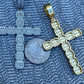 Baguette Diamond Cross Pendant  customdiamjewel   