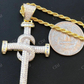 Super Iced Diamond Nail Cross Pendant  customdiamjewel   