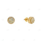 Yellow Gold Plated Round Cut Diamond Earrings hip hop jewelry CustomDiamJewel