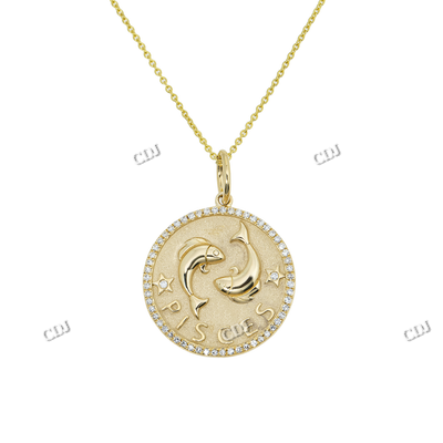 Custom Fish Gold Plated diamond Set Hip Hop Pendant hip hop jewelry CustomDiamJewel