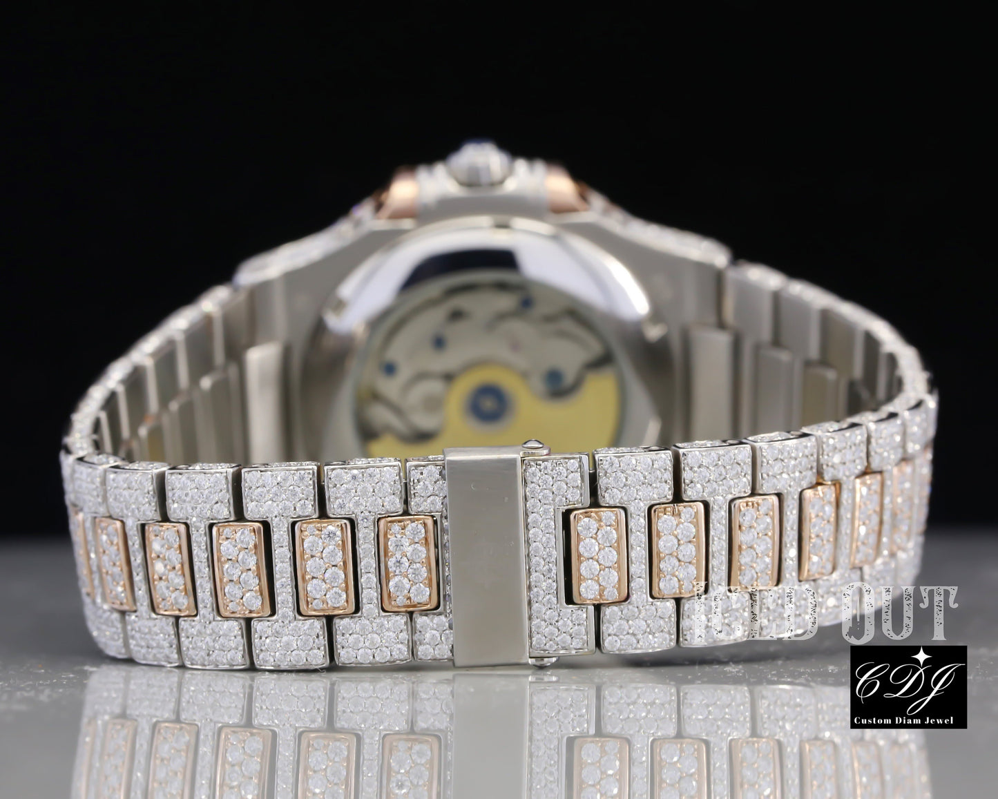 27.5 CTW (Approx.) Luxury Watch Jewelry Moissanite Studded Watch For Men  customdiamjewel   