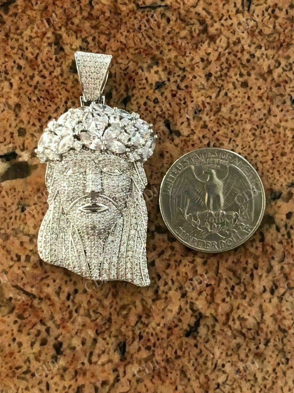 Jesus Piece Pendant FULLY ICED Diamond  customdiamjewel   