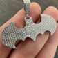 Iced Batman Superhero Pendant  customdiamjewel   