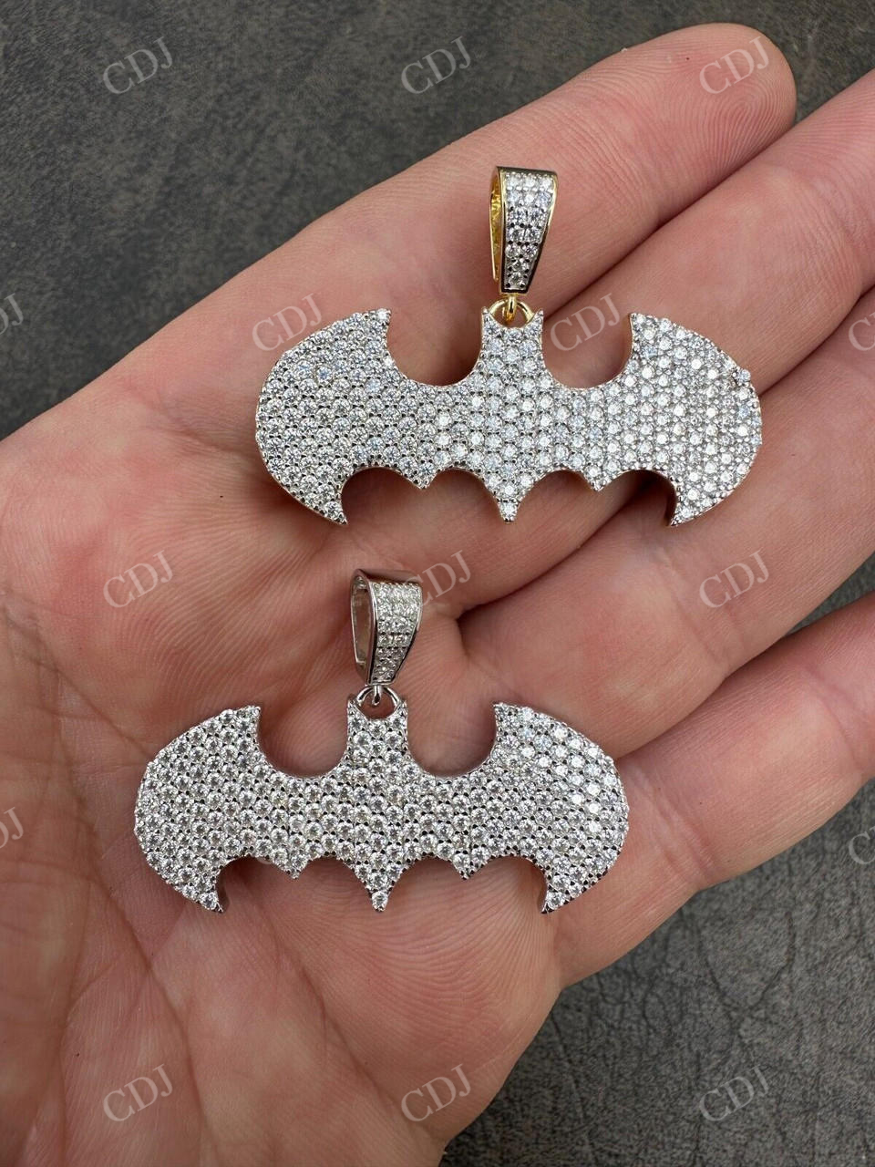 Iced Batman Superhero Pendant  customdiamjewel   