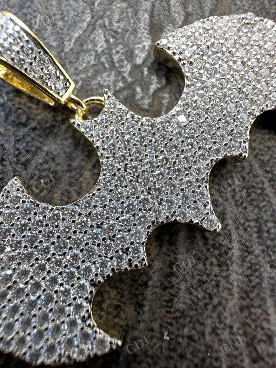 Iced Batman Superhero Pendant  customdiamjewel   