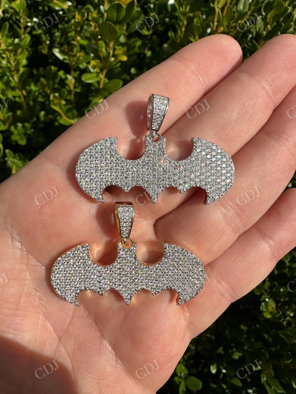 Iced Batman Superhero Pendant  customdiamjewel   