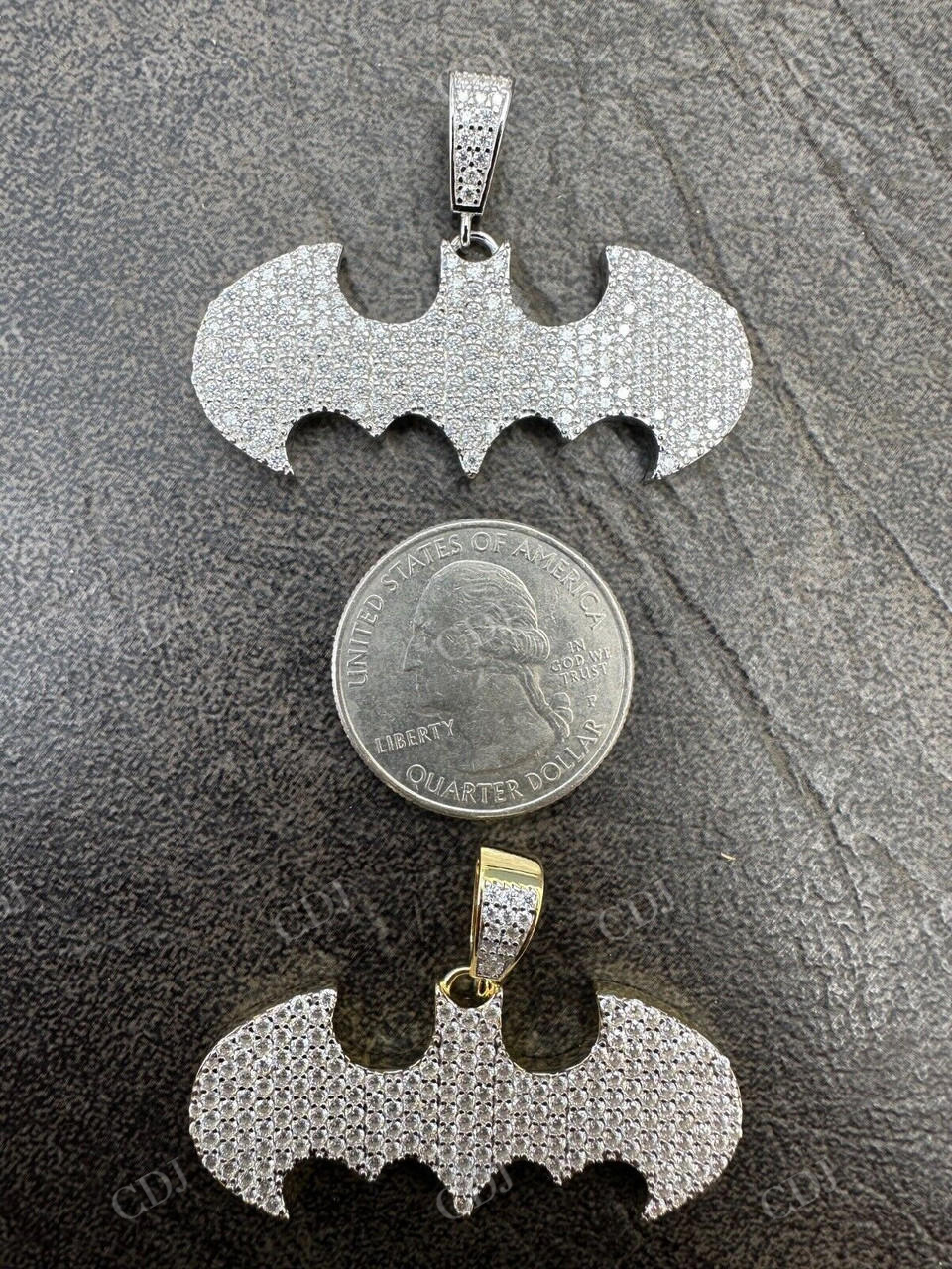 Iced Batman Superhero Pendant  customdiamjewel   