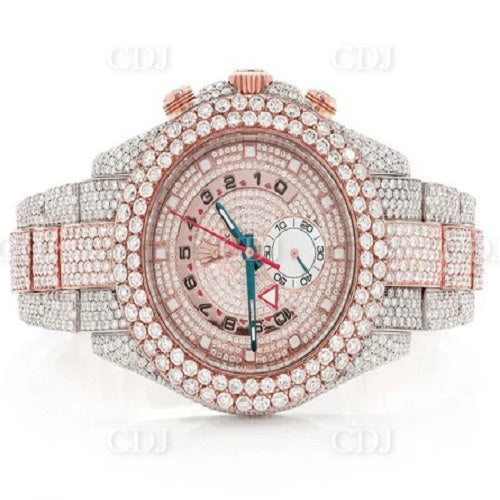 44MM Dial Best selling Two Tone Rolex Diamond Ice Out Watch  customdiamjewel   