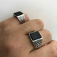 Square Shaped Black Onyx Hip Hop Ring  customdiamjewel   