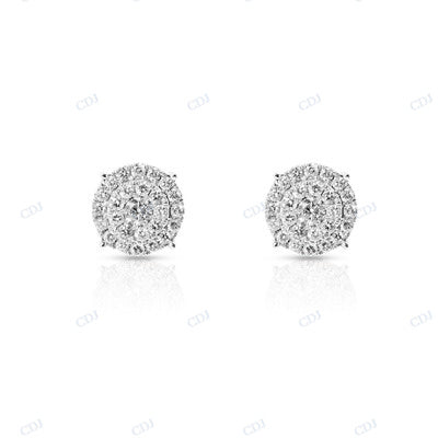 VVS Moissanite Diamond Unique Earrings hip hop jewelry CustomDiamJewel