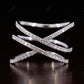 0.42CTW Round Cut Lab Grown Diamond Twisted Wedding Band  customdiamjewel 10KT White Gold VVS-EF