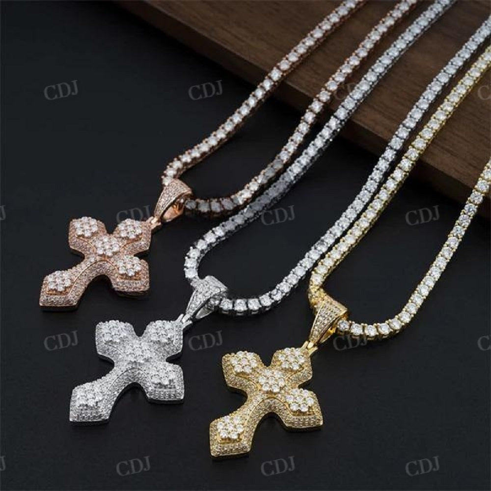 Diamonds Cross Pendant For Men's  customdiamjewel   