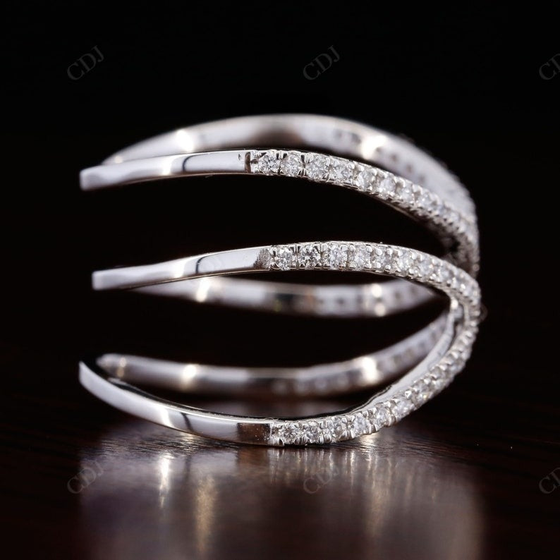 0.42CTW Round Cut Lab Grown Diamond Twisted Wedding Band  customdiamjewel   