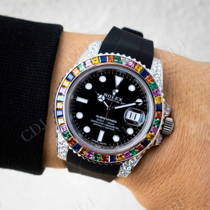 Rolex Custom Diamond Luxury Watch  customdiamjewel   