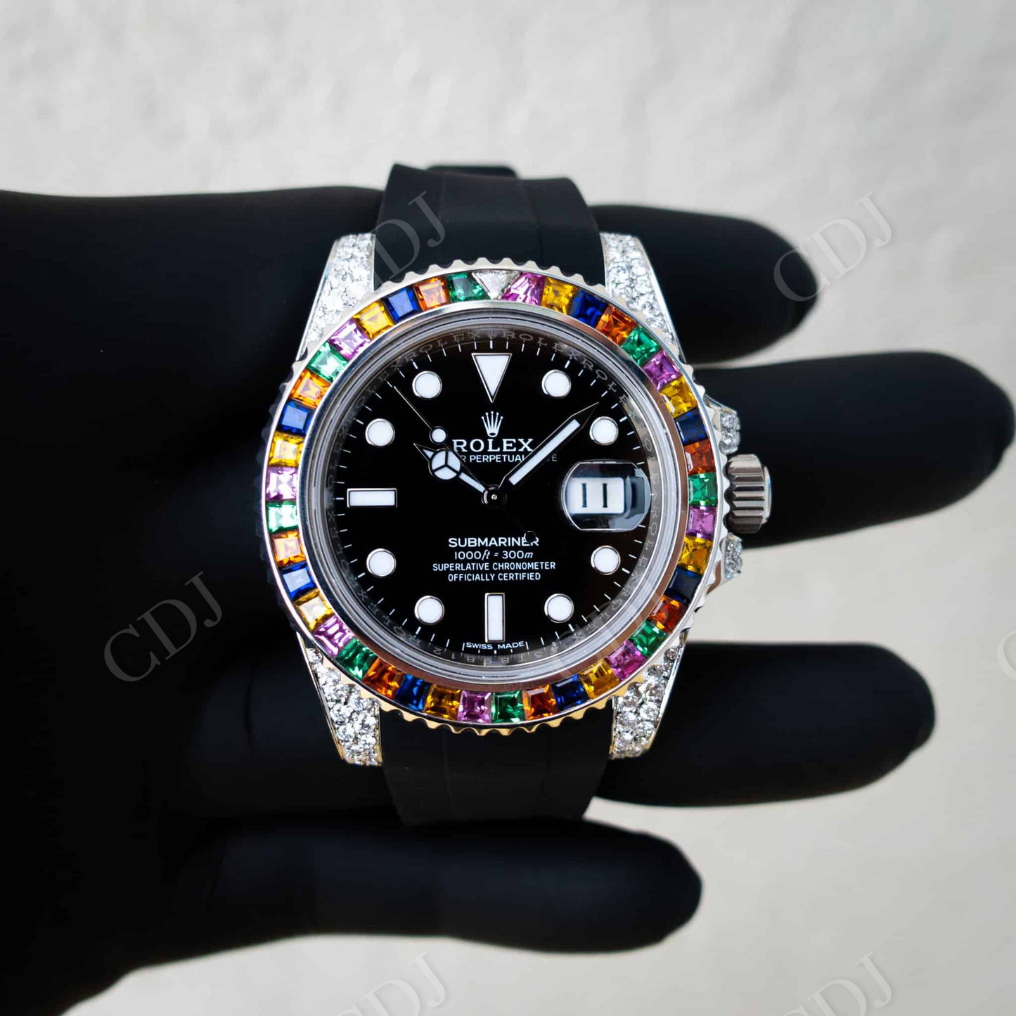 Rolex Custom Diamond Luxury Watch  customdiamjewel   