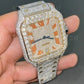 Real Diamond Fully Ice Out Stainless Steel Bust Down Cartier Wrist Watch (24 To 28 CTW)  customdiamjewel   