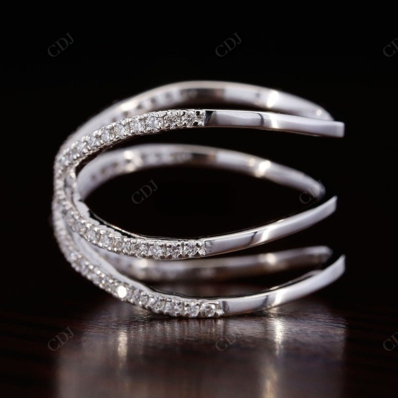 0.42CTW Round Cut Lab Grown Diamond Twisted Wedding Band  customdiamjewel   