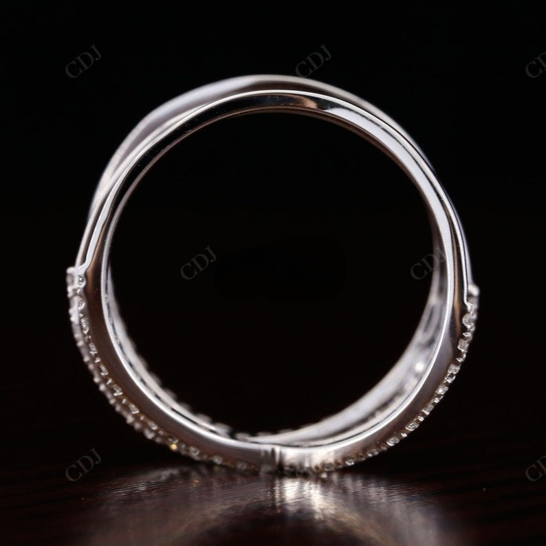 0.42CTW Round Cut Lab Grown Diamond Twisted Wedding Band  customdiamjewel   