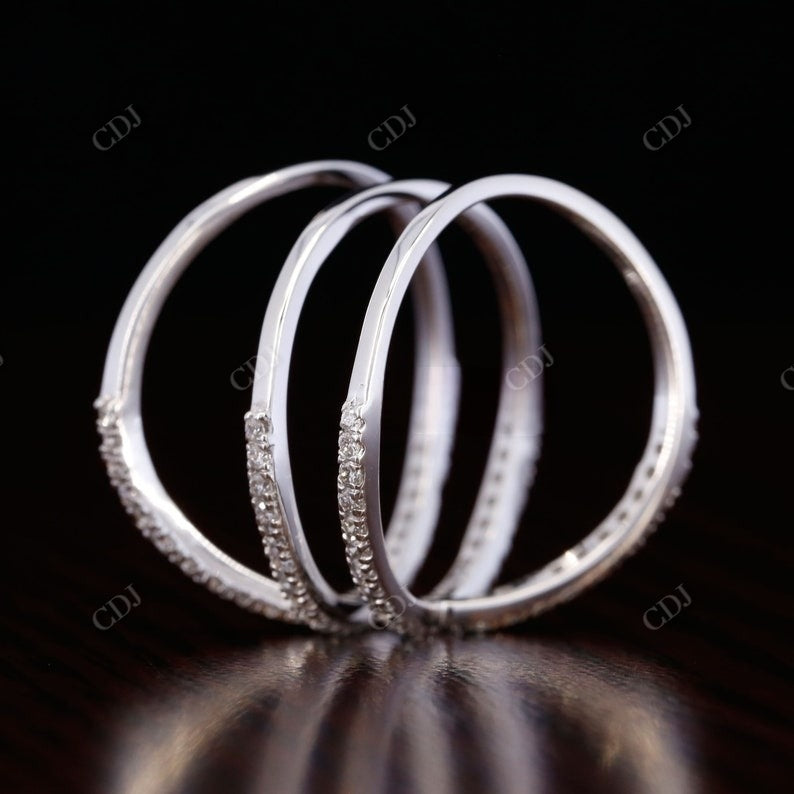 Antique Twisted Natural Diamond Wedding Band  customdiamjewel   