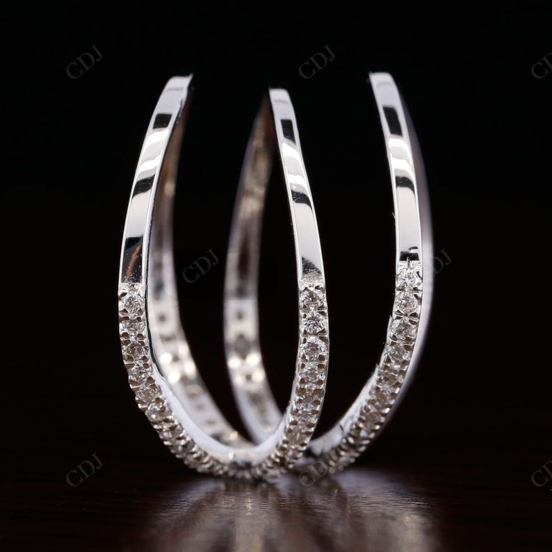 0.42CTW Round Cut Lab Grown Diamond Twisted Wedding Band  customdiamjewel   