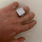 Square Shaped Iced Out Hip Hop Ring  customdiamjewel   