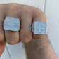 Square Shaped Iced Out Hip Hop Ring  customdiamjewel   