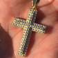 Men's Small Cross Diamonds Pendant  customdiamjewel   