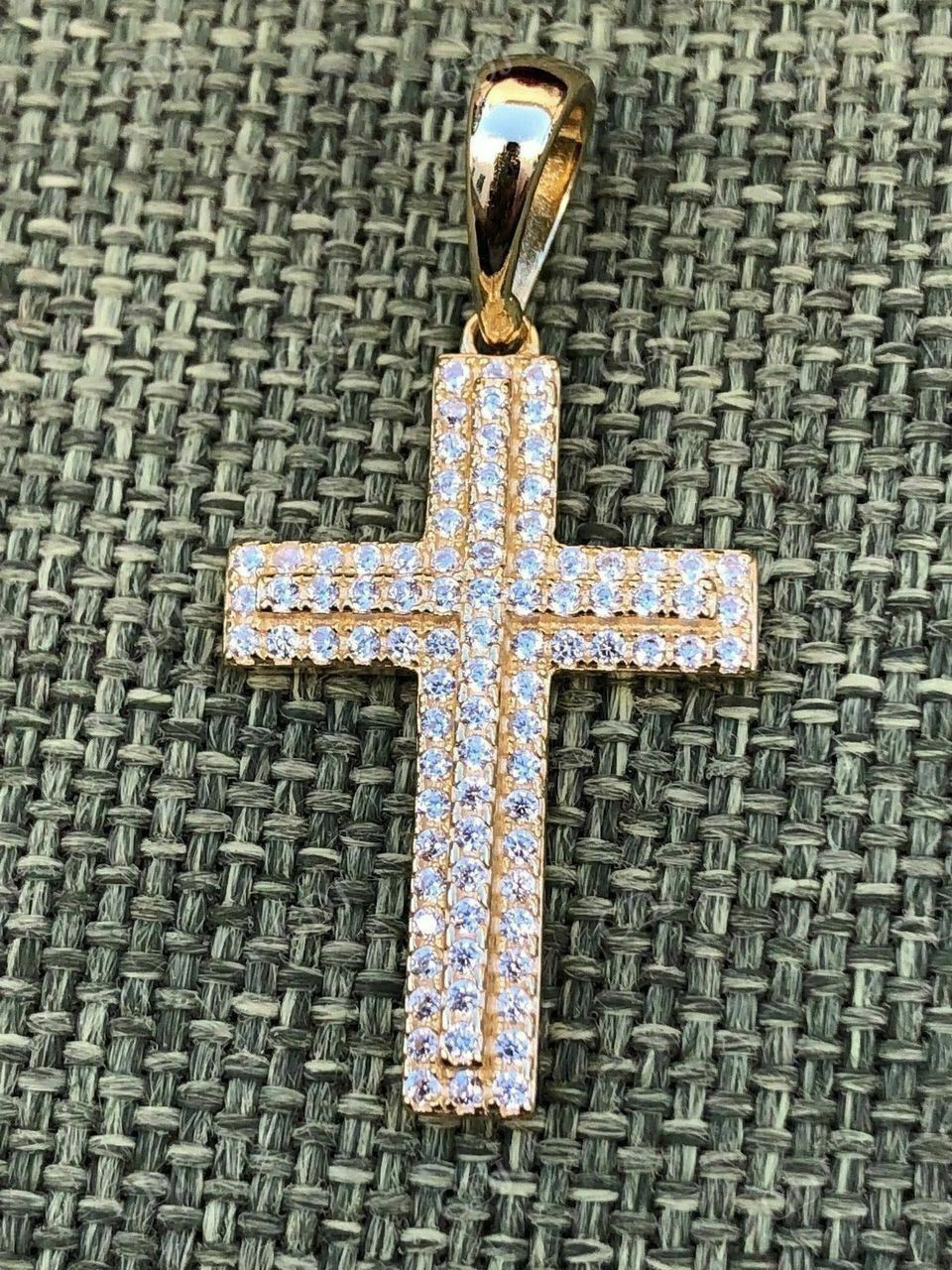 Men's Small Cross Diamonds Pendant  customdiamjewel   