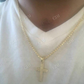 Men's Small Cross Diamonds Pendant  customdiamjewel   