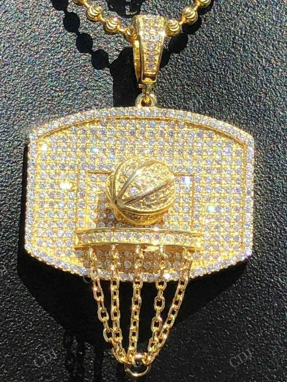 Basketball Hoop Diamond Pendant  customdiamjewel   