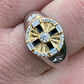 14K Gold iced Out Ring  customdiamjewel   