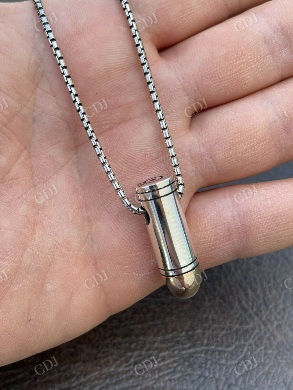 Men's Real Gold Bullet Pendant  customdiamjewel   