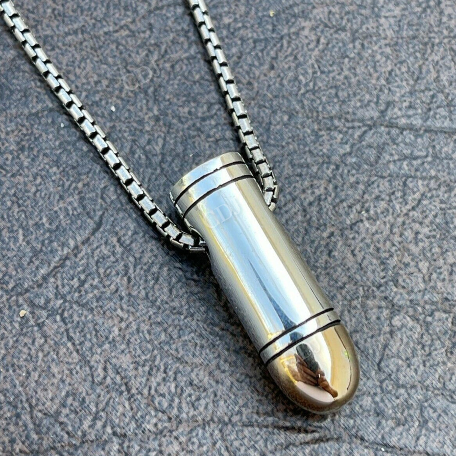 Men's Real Gold Bullet Pendant  customdiamjewel   