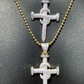 Real Iced Diamond Nail Cross Pendant  customdiamjewel   