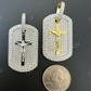 Iced Jesus & Cross Dog Tag Pendant  customdiamjewel   