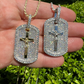 Iced Jesus & Cross Dog Tag Pendant  customdiamjewel   