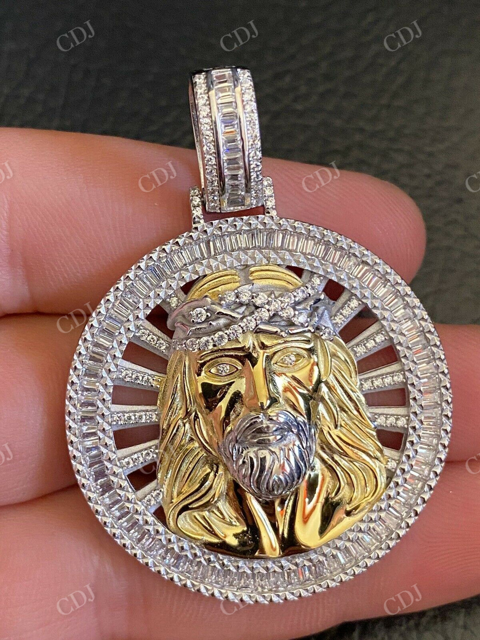 Jesus Piece Necklace Pendant  customdiamjewel   