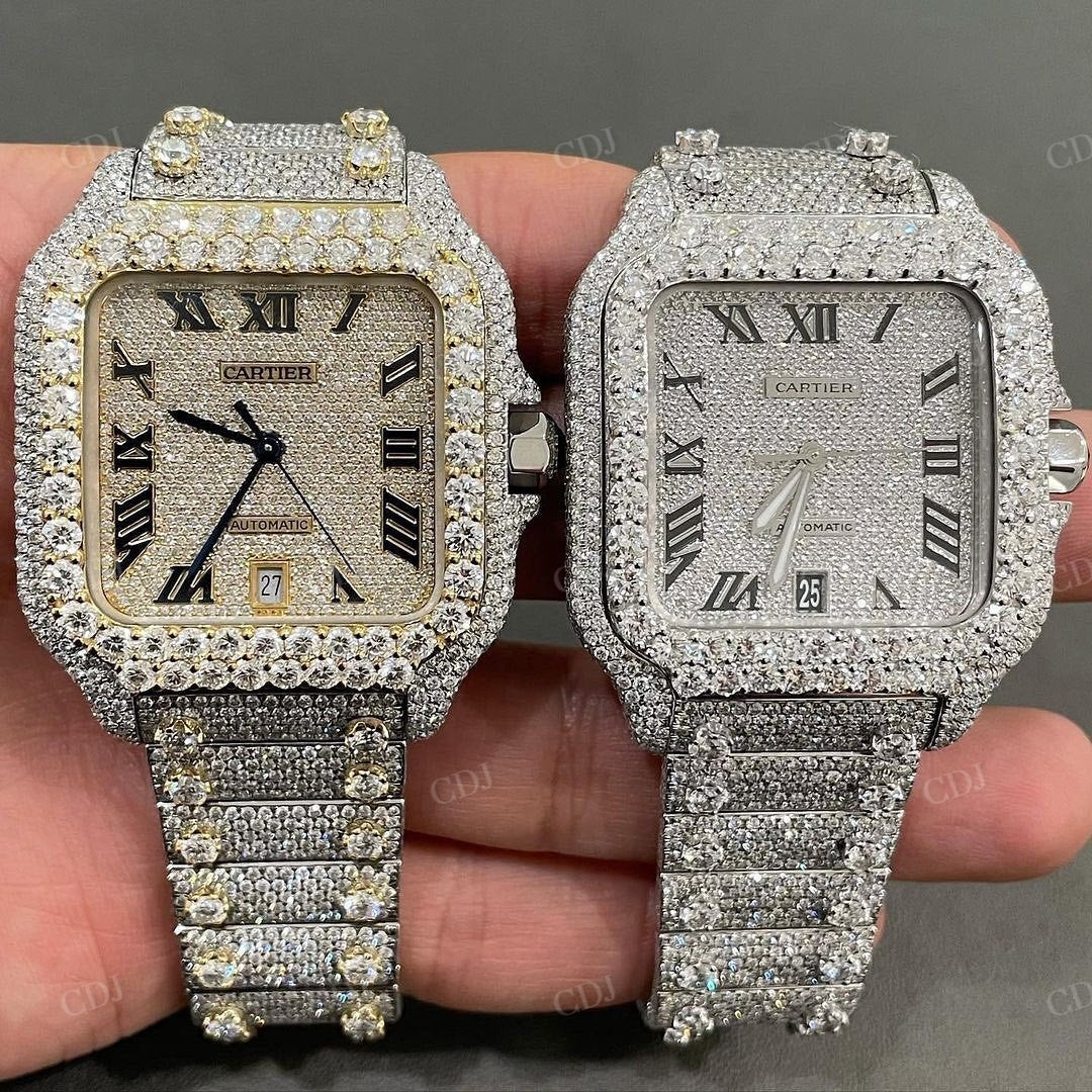 Cartier Diamond Hip Hop Handmade Watches  customdiamjewel   